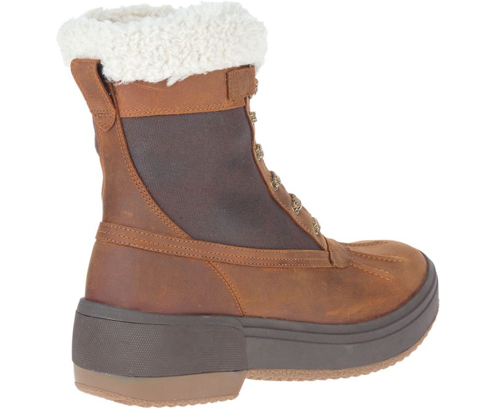 Botas Senhora - Merrell Haven Mid Lace Polar Waterproof - Marrom - JXB953270